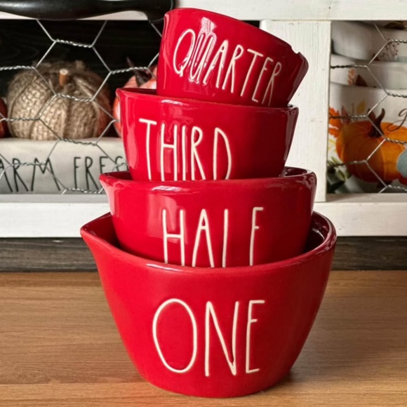 Rae Dunn Measuring Cups Red - Picture 4 of 4